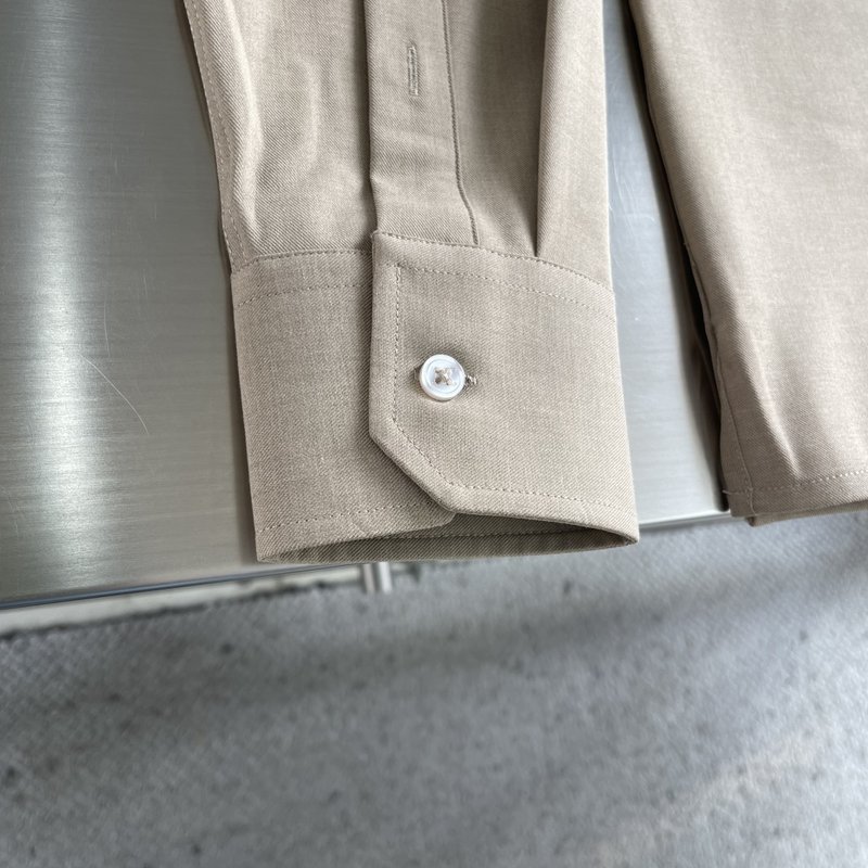 Kiton 남성 텐셀 코튼 라펠 긴팔 셔츠 001-216050