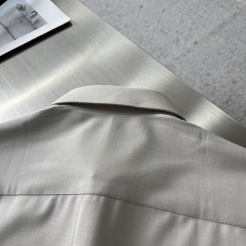 Kiton 남성 텐셀 코튼 라펠 긴팔 셔츠 001-216051
