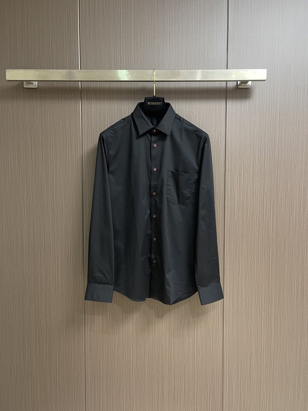 Kiton 남성 솔리드 컬러 긴팔 셔츠 001-216061