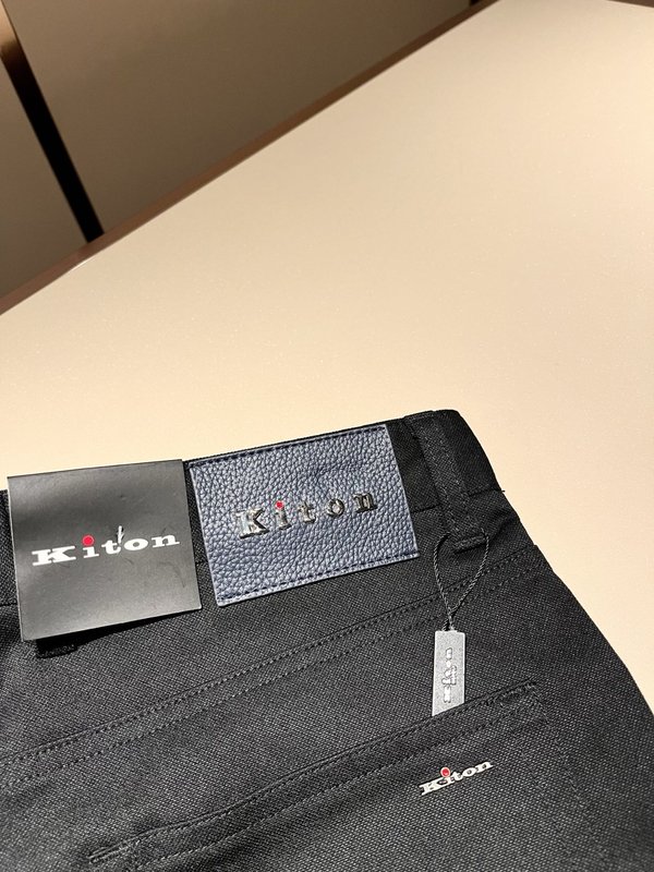 Kiton 남성 프리미엄 캐주얼 슬림핏 롱팬츠 001-216072
