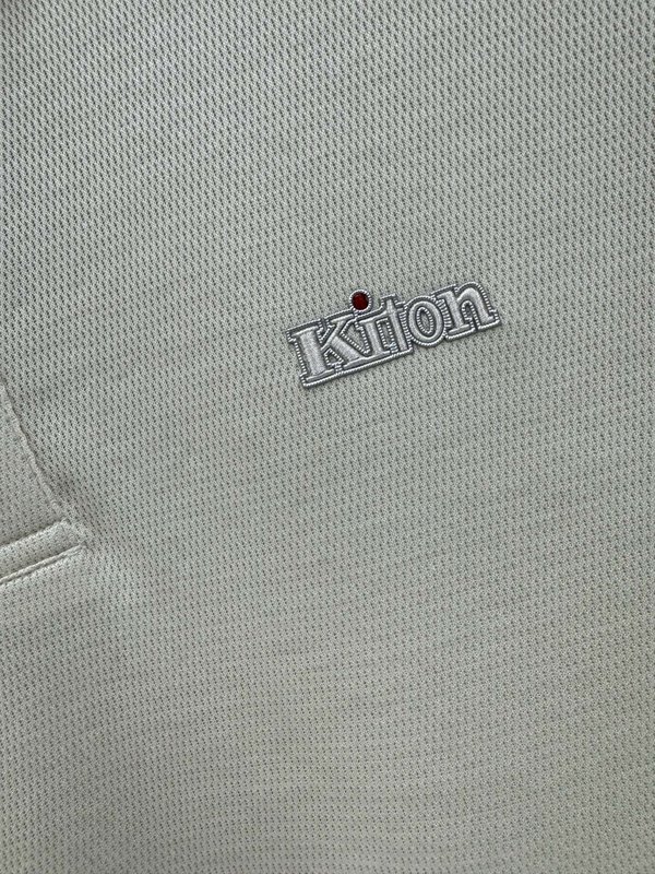 Kiton 남성 비즈니스 니트 폴로 셔츠 001-216118