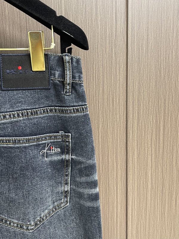 Kiton 남성 스트레이트 진 001-216134