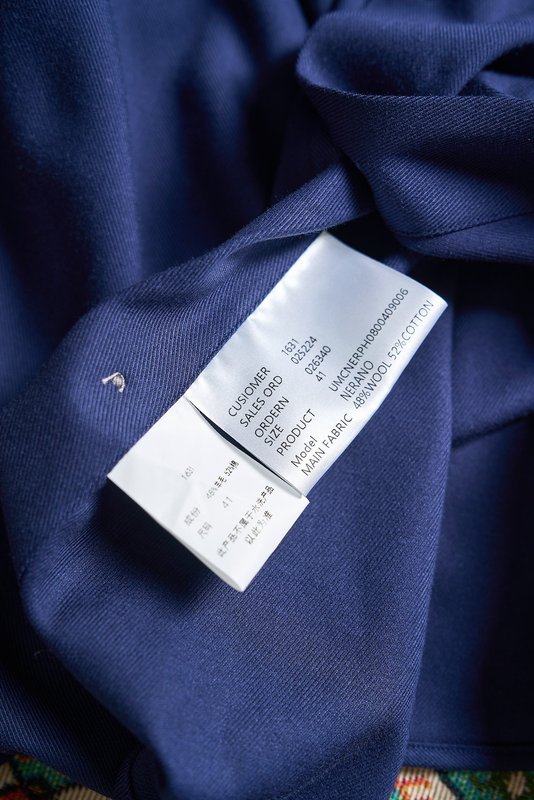 Kiton 울 혼방 남성 비즈니스 셔츠 001-216141