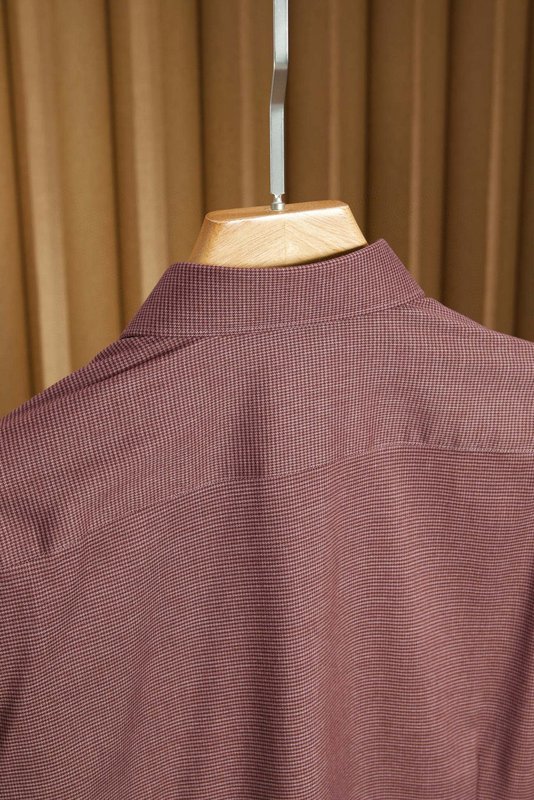 Kiton 울 천사격 긴팔 셔츠 001-216154