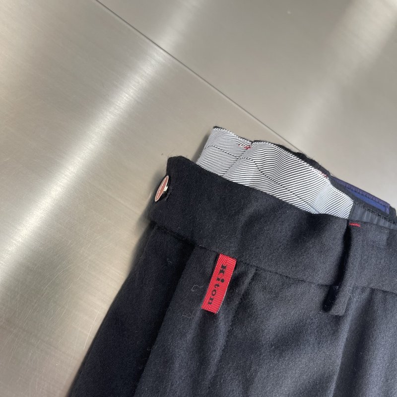 Kiton 남성 울 혼방 비즈니스 정장 바지 001-216165