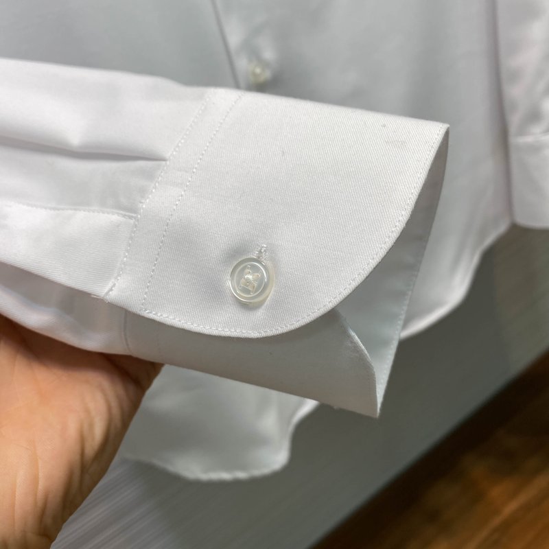 Kiton 남성 면 소재 자수 칼라 긴팔 셔츠 001-216171