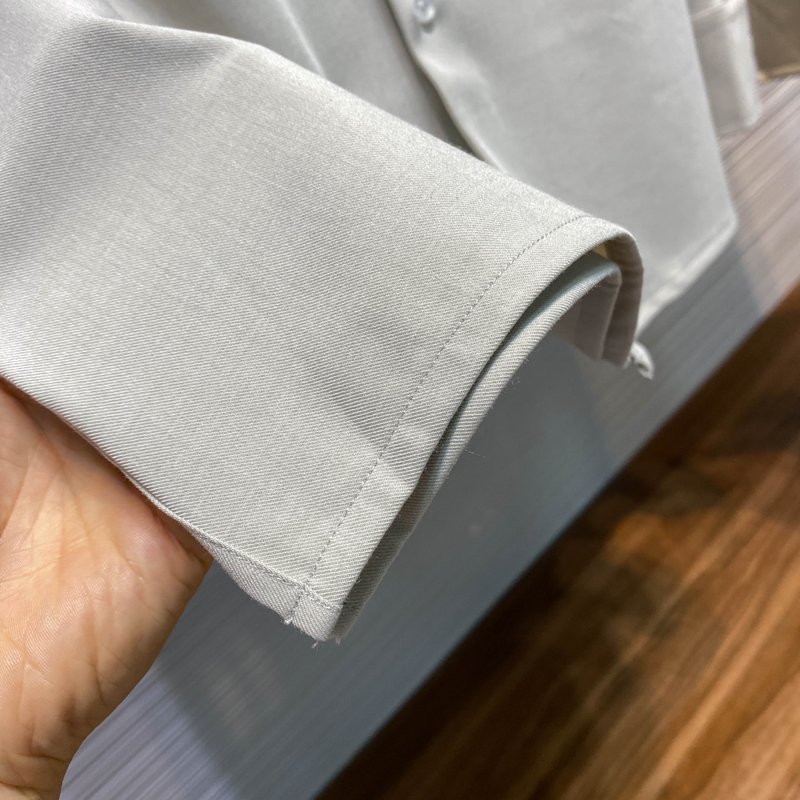 Kiton 남성 텐셀 코튼 라펠 긴팔 셔츠 001-216172