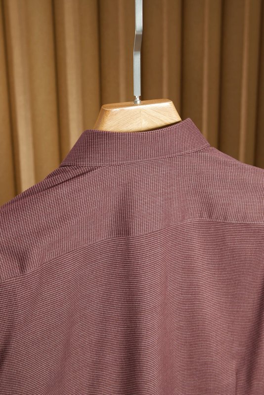 Kiton 남성 울 천조끼 패턴 긴팔 셔츠 001-216180