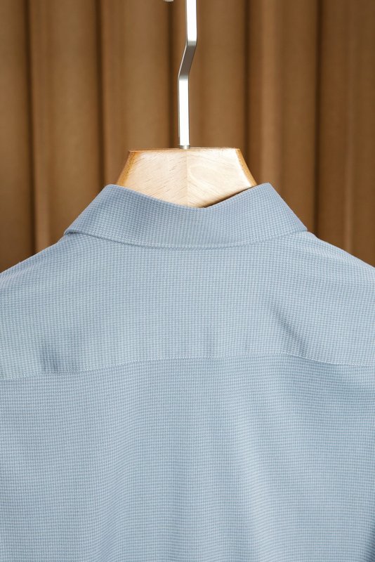 Kiton 울 천사격 긴팔 셔츠 남성용 001-216182