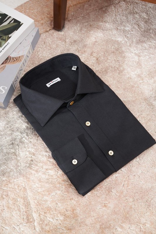 Kiton 남성 두꺼운 벨벳 셔츠 001-216192