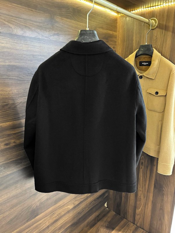 Kiton 울 캐시미어 혼방 남성 셔츠 자켓 001-216209