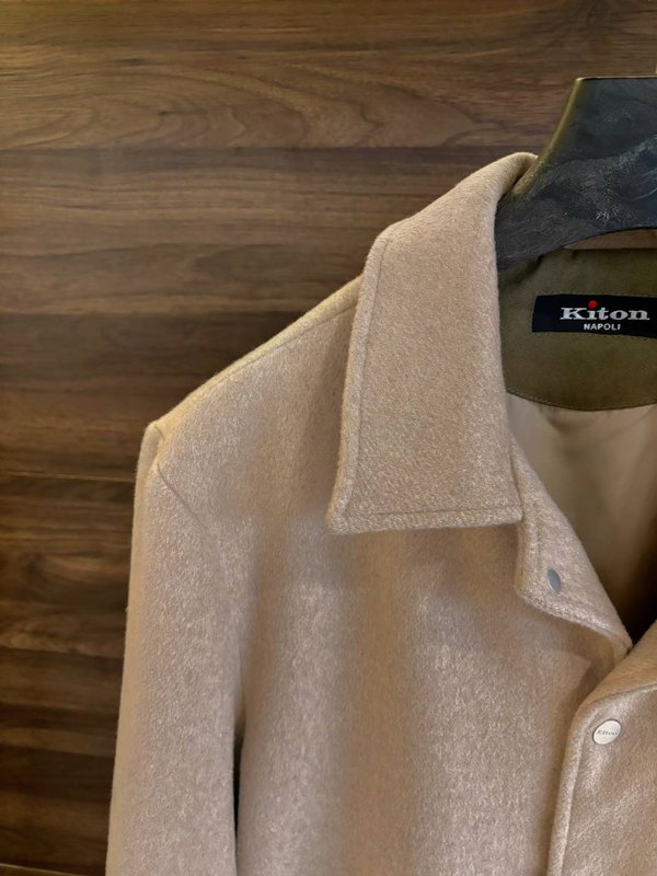 Kiton 남성 울 캐시미어 혼방 셔츠 자켓 001-216212