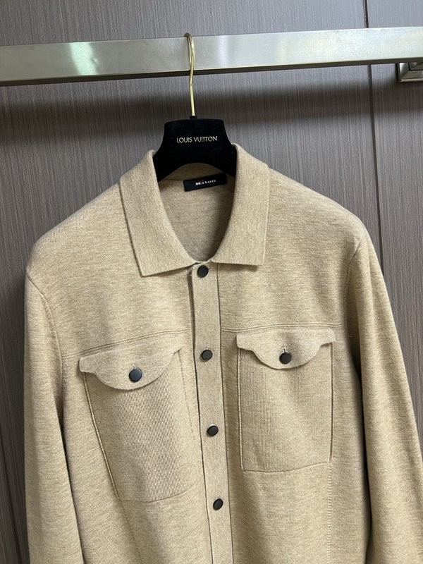 Kiton 가을 겨울 울 플립 칼라 자켓 아우터 001-216213