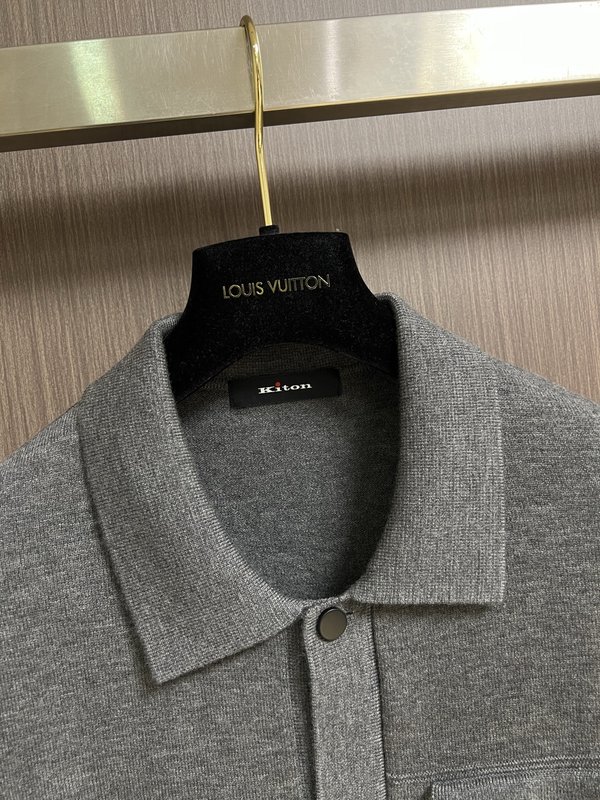 Kiton 가을 겨울 울 플립 칼라 자켓 아우터 001-216214