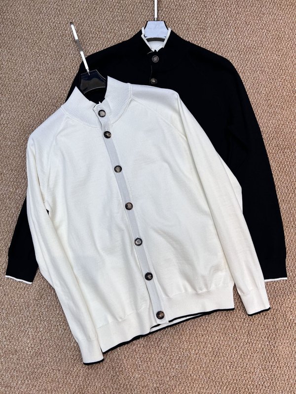 Kiton 미들 칼라 울 카디건 남성용 001-216215
