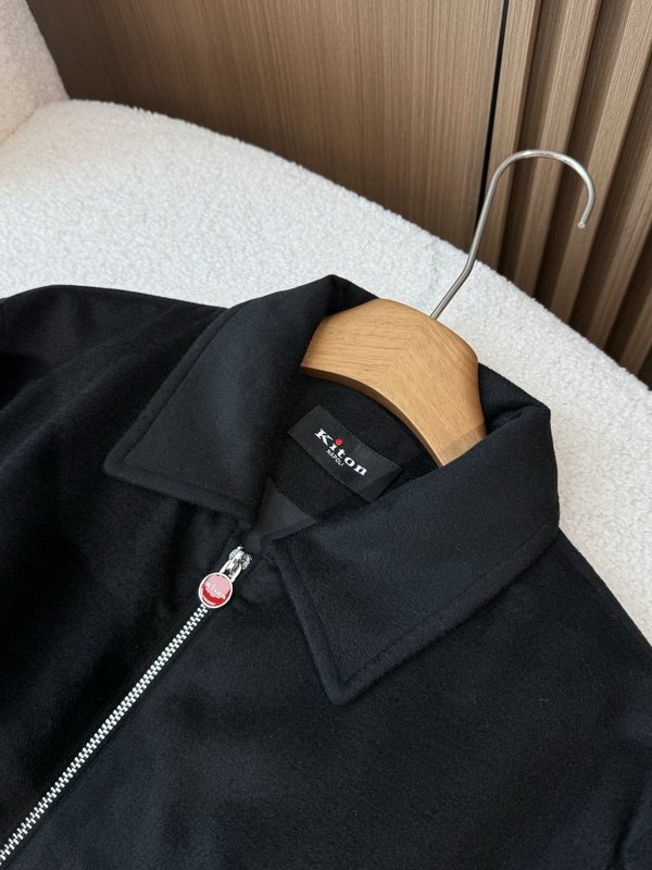 Kiton 남성 클래식 노치드 칼라 비즈니스 캐주얼 울 001-216229