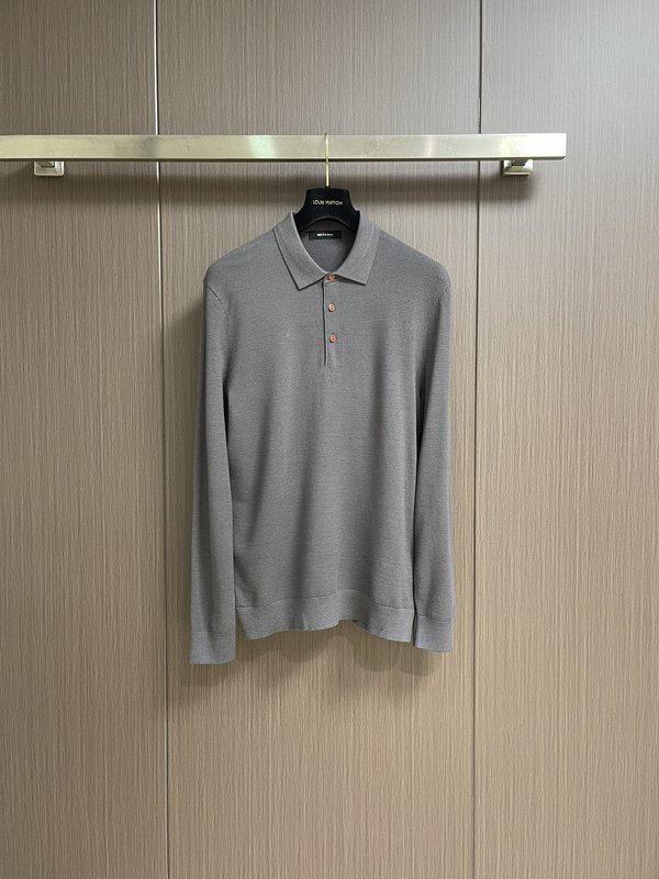Kiton 3 버튼 라펠 니트 긴팔 스웨터 001-216236