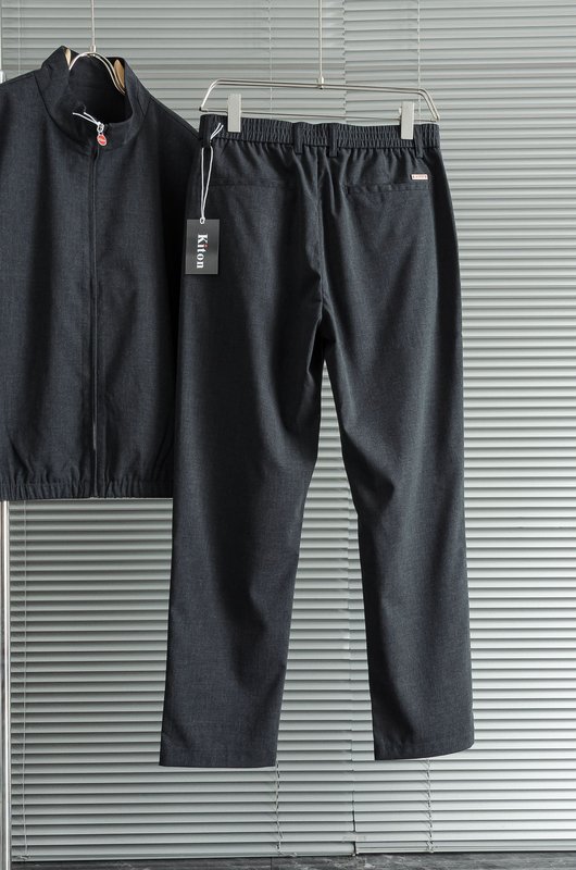 Kiton 남성 캐주얼 스포츠 세트 자켓 및 바지 001-216238