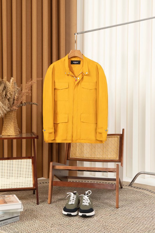 Kiton 스탠드 칼라 웨이스트 조절 가능 트렌치 자켓 001-216260