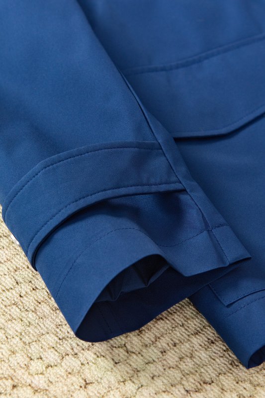 Kiton 스탠드 칼라 웨이스트 조임 트렌치 자켓 001-216262