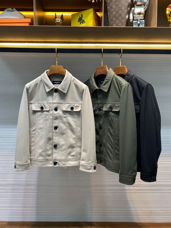 Kiton 가을 겨울 브러시드 테크니컬 칼라 자켓 001-216264