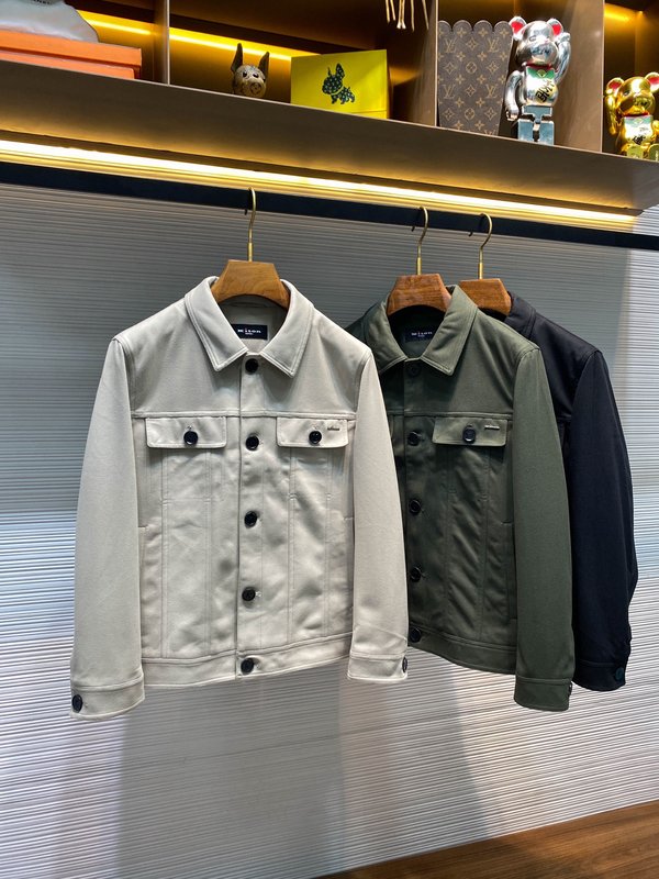 Kiton 가을 겨울 브러시드 테크니컬 칼라 자켓 001-216264
