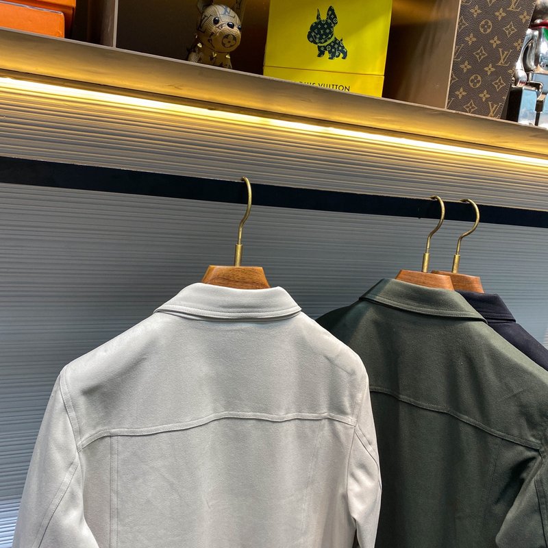 Kiton 가을 겨울 브러시드 테크니컬 칼라 자켓 001-216264