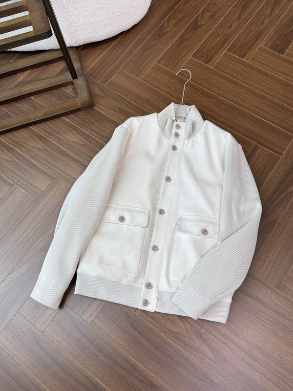 Kiton 남성용 가을 겨울 비즈니스 캐주얼 니트 패딩 001-216299