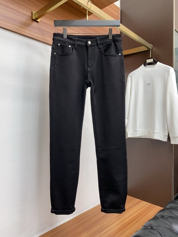 루이비통 남성 두꺼운 기모 워시 데님 진 001-216476