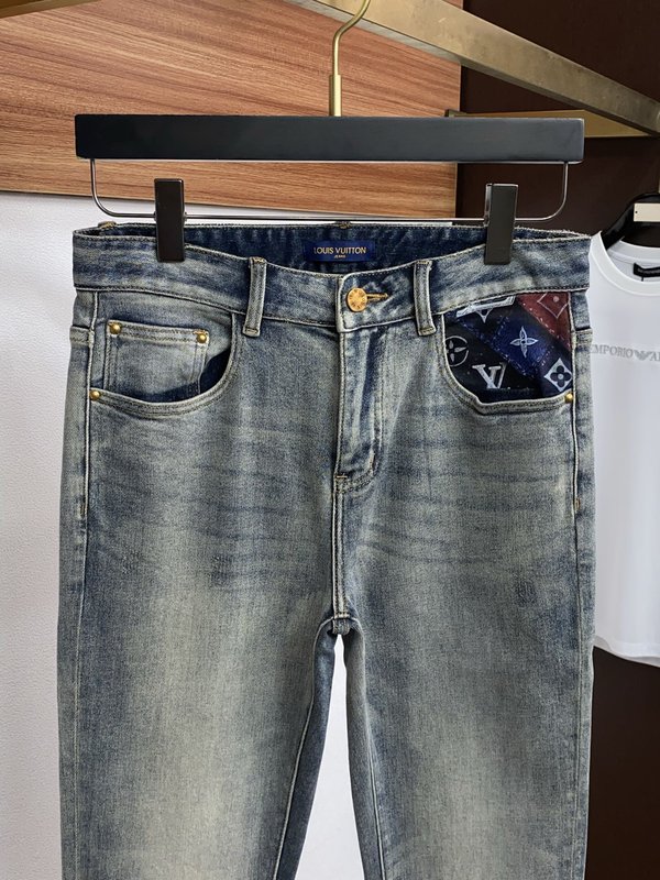루이비통 남성 슬림 스트레이트 진 001-216491