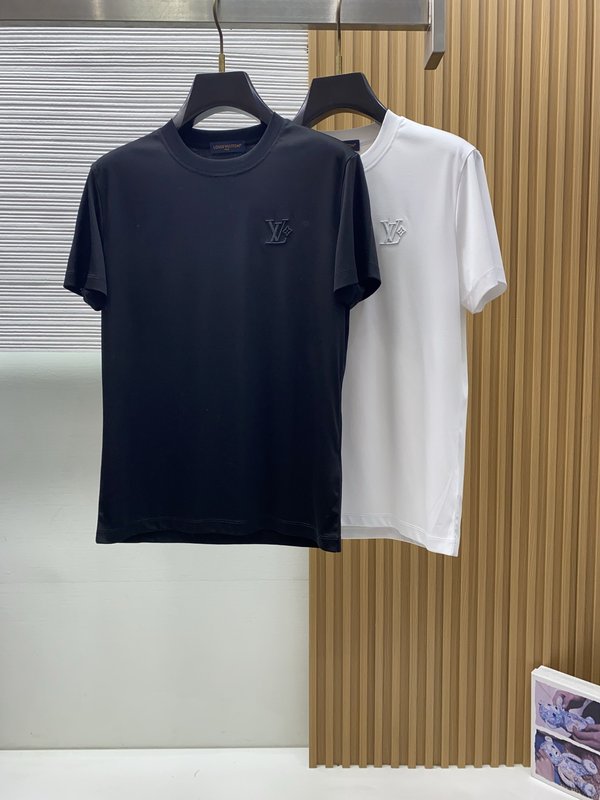 루이비통 남성 머서라이즈드 코튼 반팔 티셔츠 001-216544