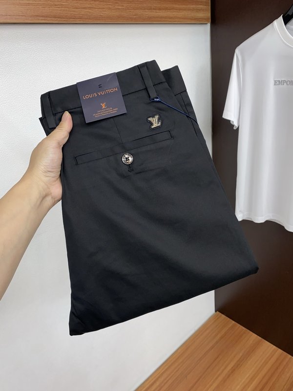루이비통 남성 워싱 데님 캐주얼 정장 바지 001-216578