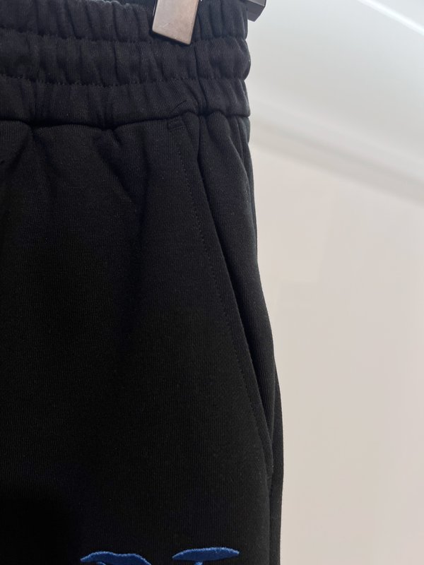 루이비통 클래식 블루 자수 캐주얼 반바지 001-216793