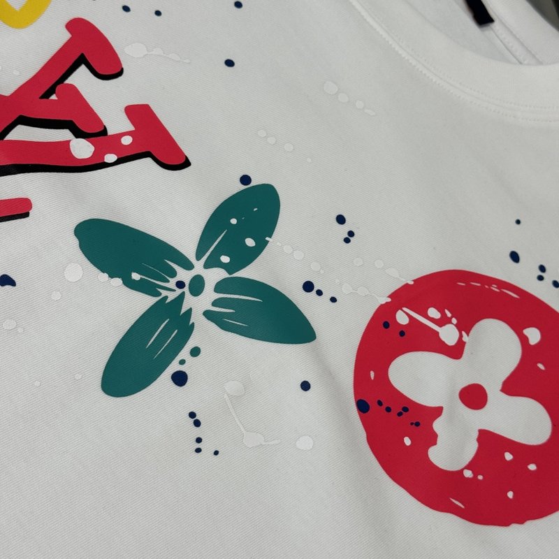 루이비통 클래식 프린트 반팔 티셔츠 001-216841