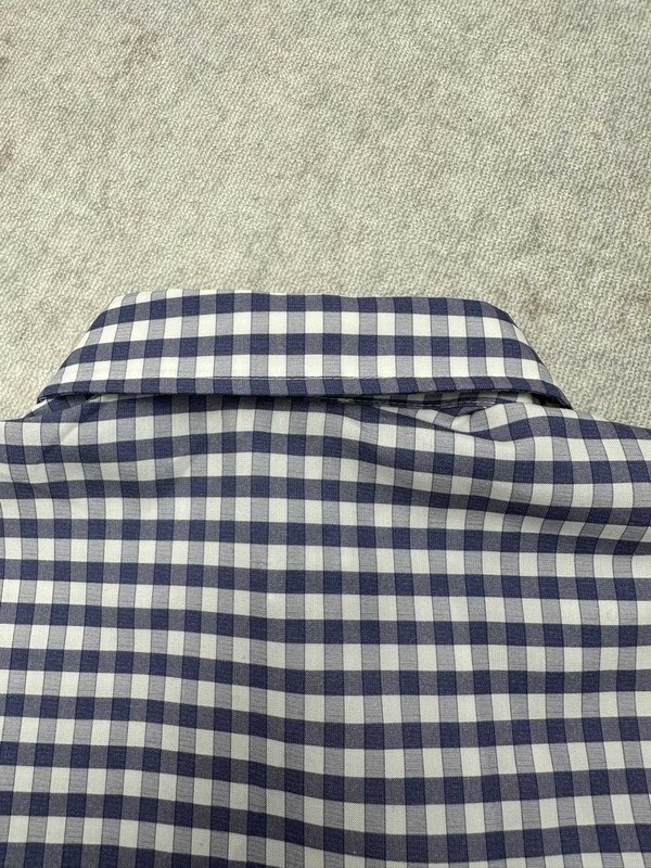 셀린 VICHY 체크 자수 숏 셔츠 001-216990