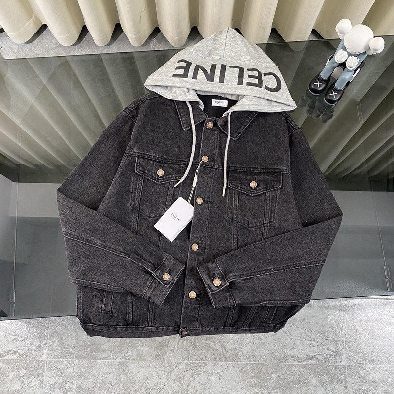 셀린 남녀공용 후드 데님 자켓 001-217046