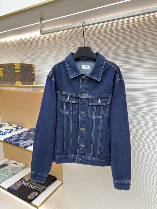 셀린 패치 데님 자켓 001-217057
