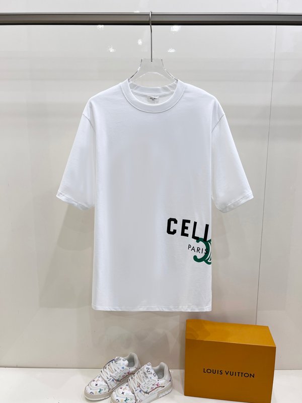 셀린 라운드넥 반팔 티셔츠 001-217166