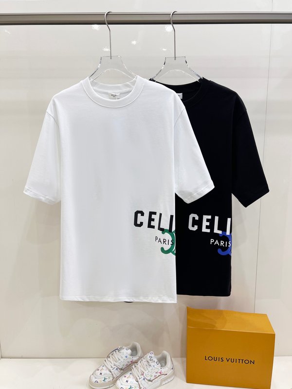 셀린 라운드넥 반팔 티셔츠 001-217166