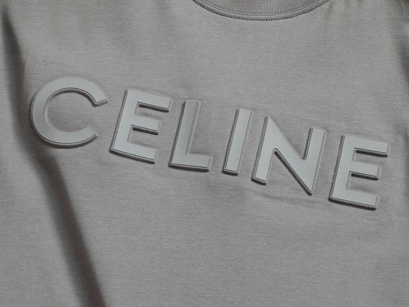 셀린 CELINE 3D 엠보싱 순면 반팔 티셔츠 001-217171