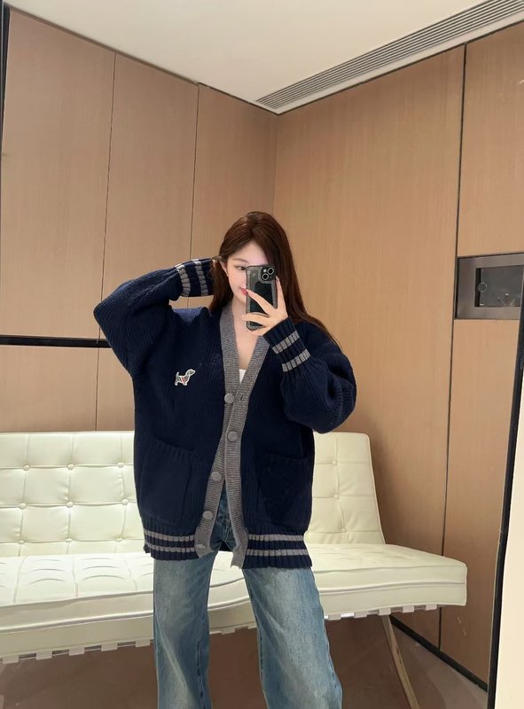 톰브라운 강아지 자수 후드 가디건 001-217249