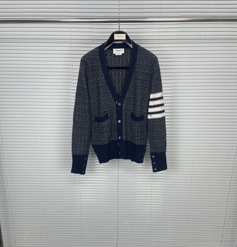 톰브라운 울 블렌드 스트라이프 카디건 001-217262