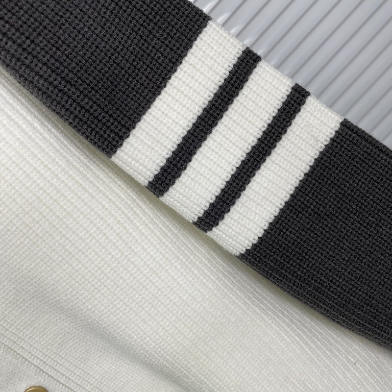 톰브라운 양면 컬러 블록 울 카디건 자켓 001-217412