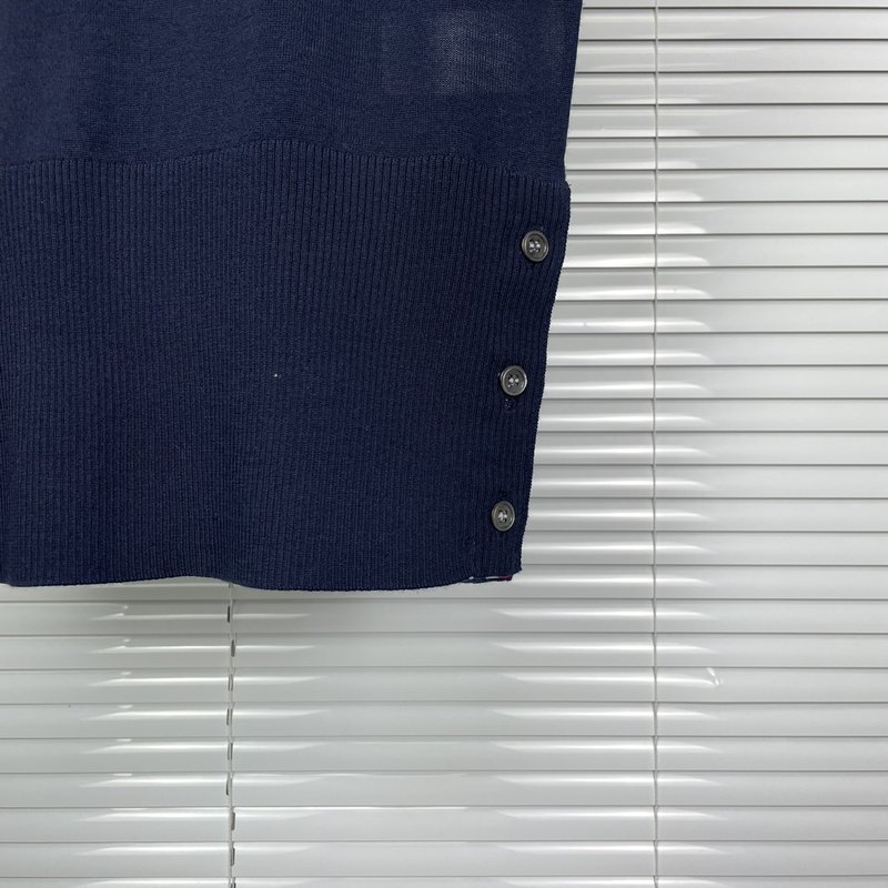 톰브라운 메리노 울 라운드 넥 반팔 001-217696