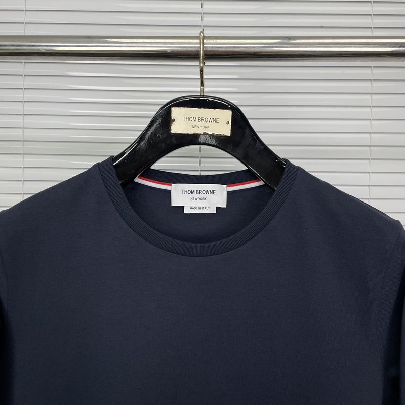 브라운 Thom Browne 순면 티셔츠 001-217826