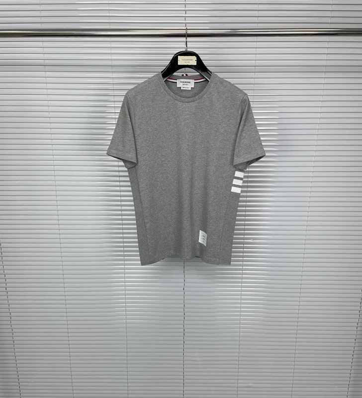 톰브라운 사이드 4 바 라운드넥 면 반팔 001-217843
