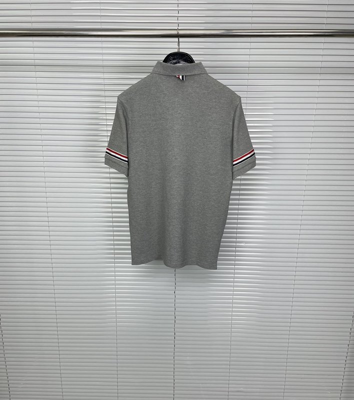 톰브라운 듀얼 스트라이프 칼라 순면 폴로 셔츠 001-217851