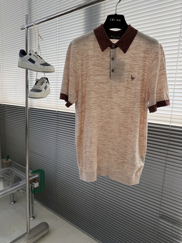 로로피아나 남성 린넨 칼라 반팔 폴로 001-218002