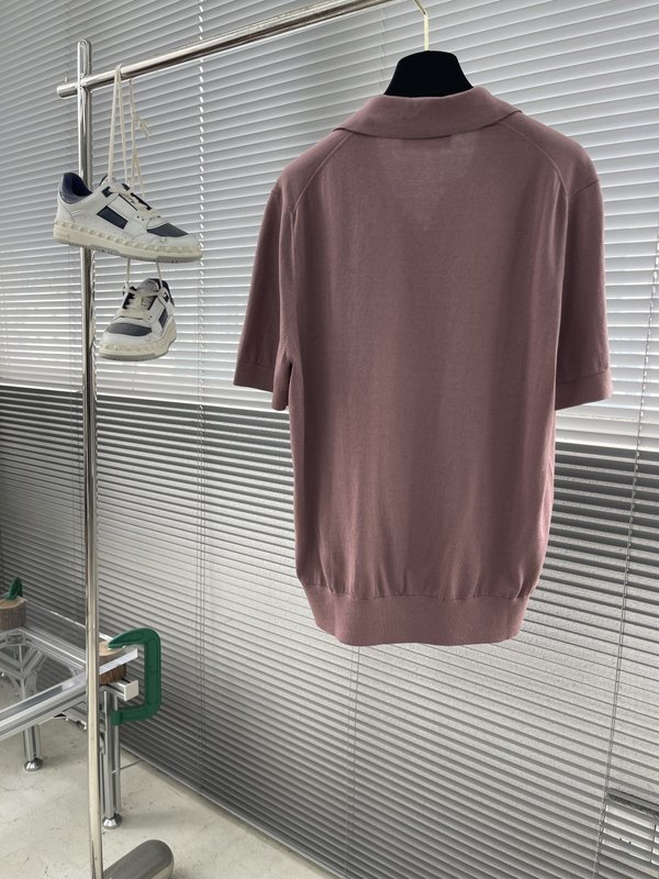 로로피아나 남성 면 실크 폴로 셔츠 001-218018