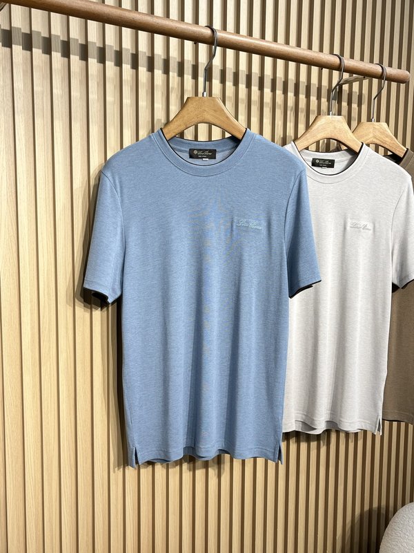 로로피아나 라운드넥 반팔 티셔츠 001-218055
